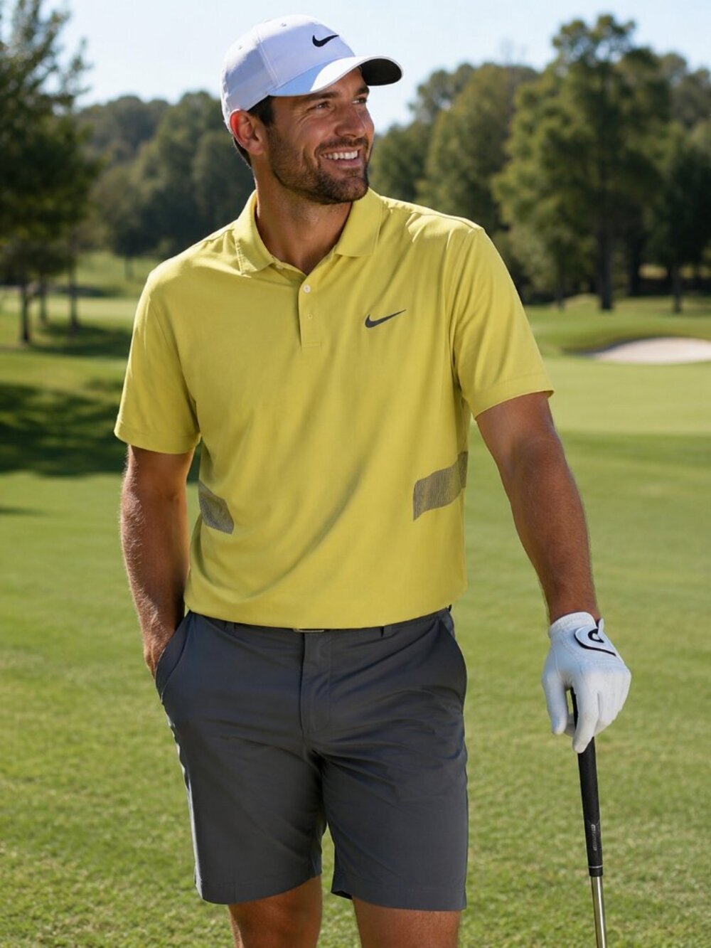 Mens Nike Yellow Men's Dri-FIT Polo  - XL